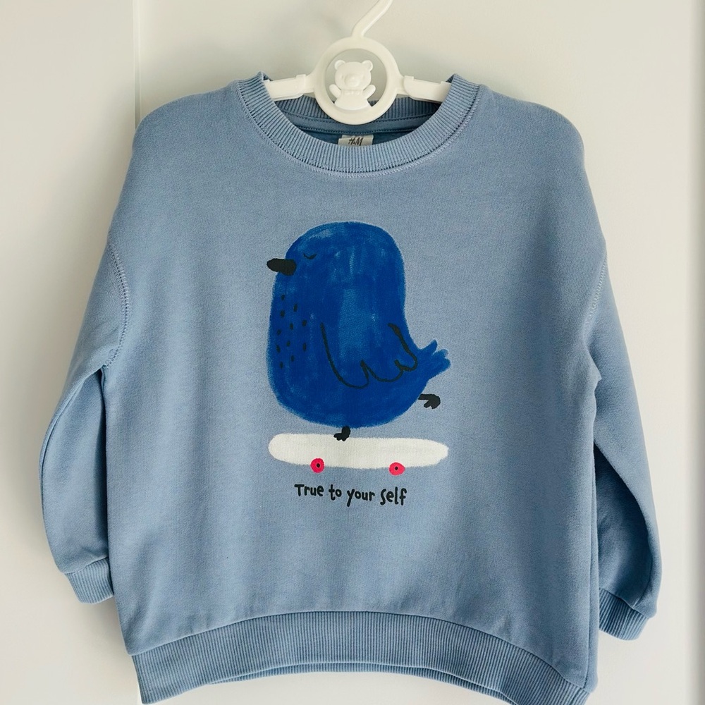 H&M Blue Kids Sweatshirt with Bird Design